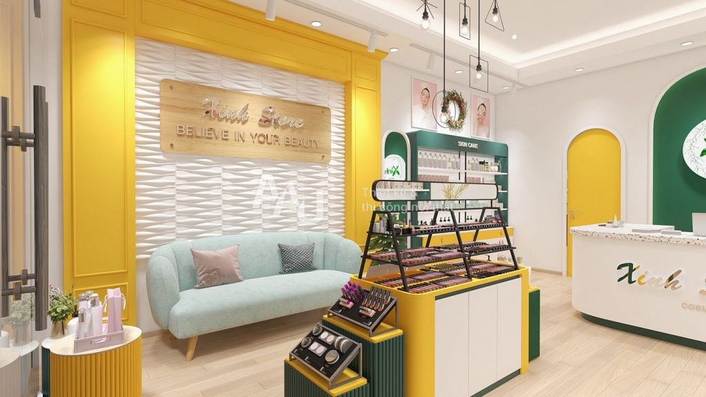 Thiết kế shop mỹ phẩm mini