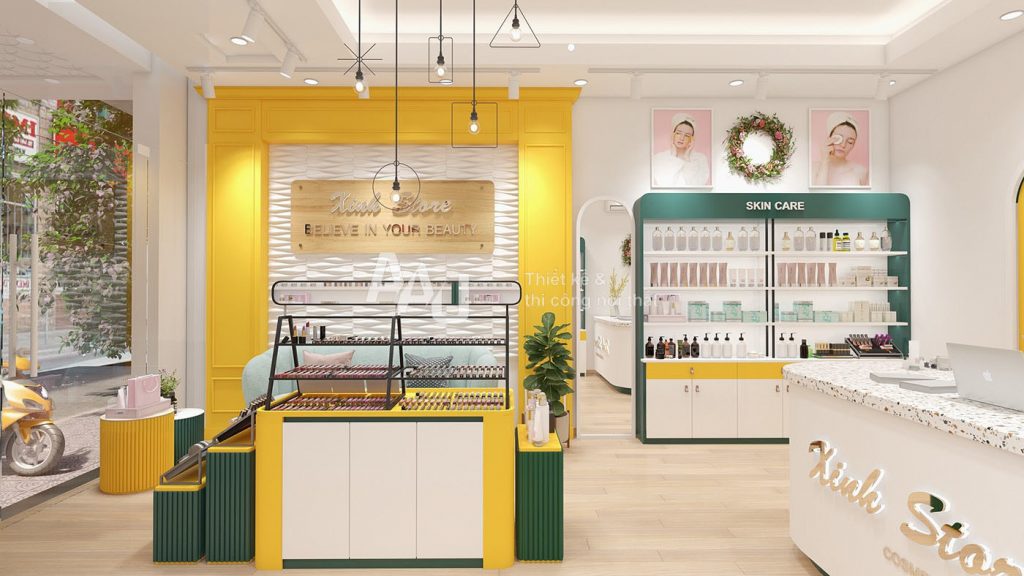 Thiết kế shop mỹ phẩm mini