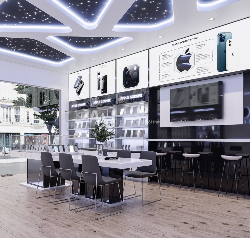 Mẫu thiết kế cửa hàng điện thoại - Cường Apple