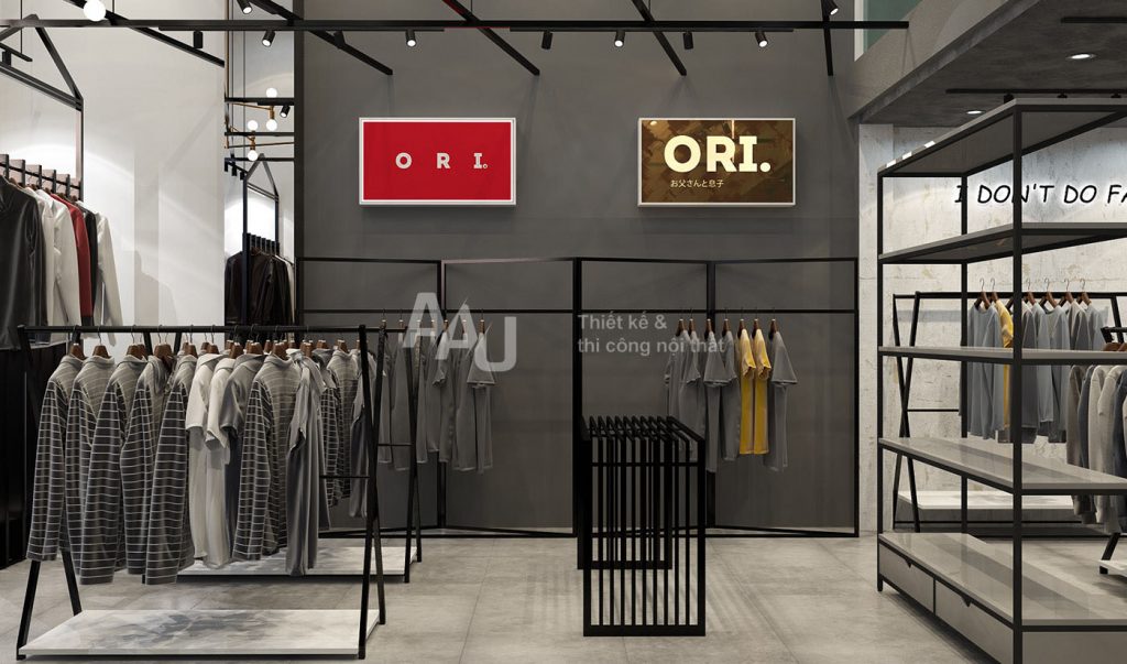 Thiết kế shop quần áo nam đẹp