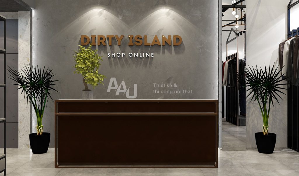 Mẫu thiết kế shop quần áo nam Dirty Islands