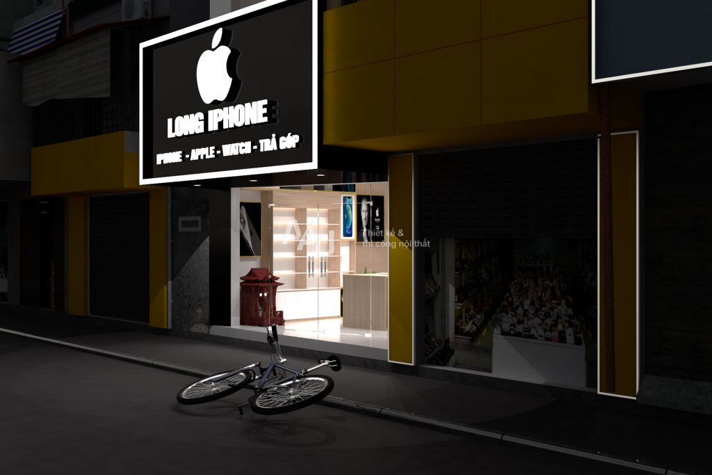 Dự án thiết kế cửa hàng điện thoại nhỏ - Long ihone