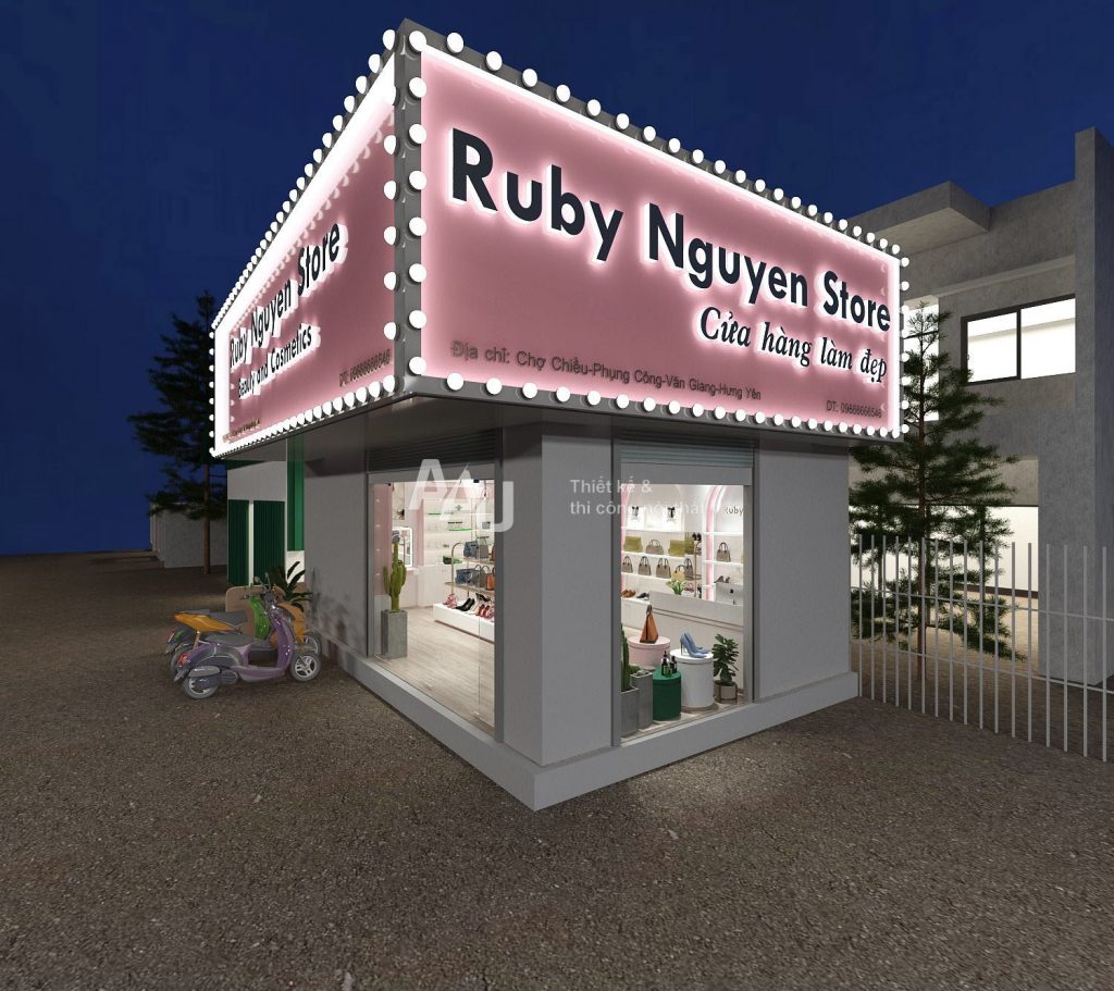 Thiết kế shop mỹ phẩm, túi xách - Ruby Nguyen