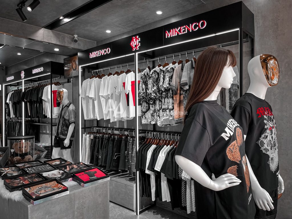 Thiết kế shop quần áo nam Mikenco Bình Dương