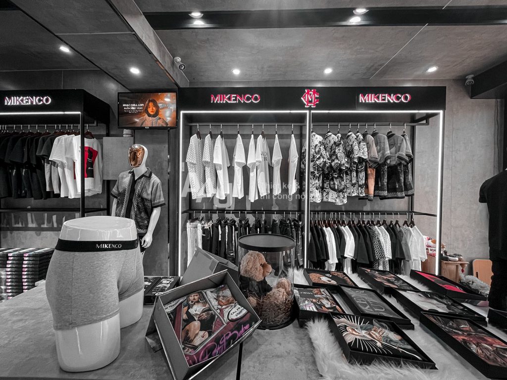Thiết kế shop quần áo nam Mikenco Bình Dương