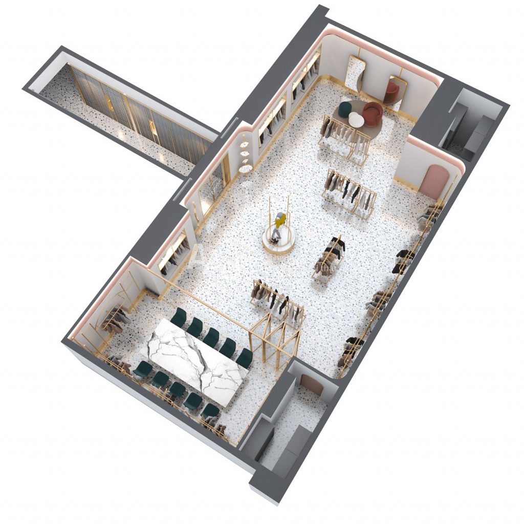 mẫu thiết kế shop quần áo nữ