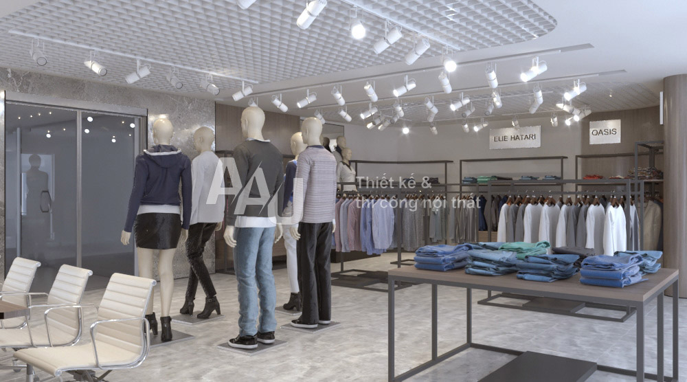 mẫu thiết kế shop quần áo nữ