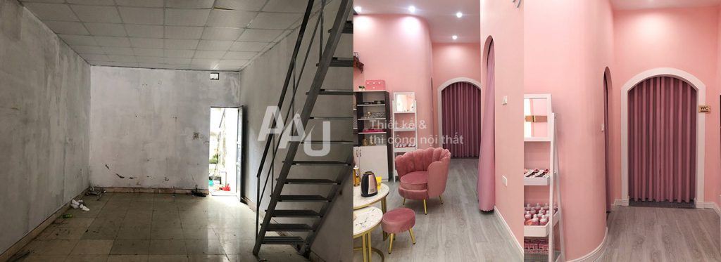 Mẫu thiết kế cửa hàng mỹ phẩm - Huệ Anh Store