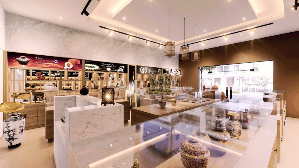 Mẫu thiết kế showroom phong thủy Trang JAD