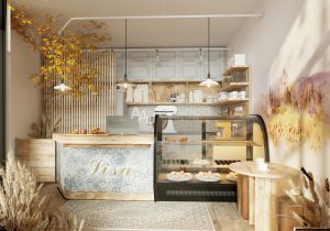 Thiết kế cửa hàng bánh ngọt nhỏ Lisa