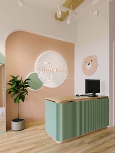 Thiết kế cửa hàng quần áo trẻ em Gấu Kid