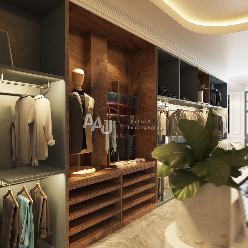 Thiết kế cửa hàng thời trang nam Mon Amie Q5