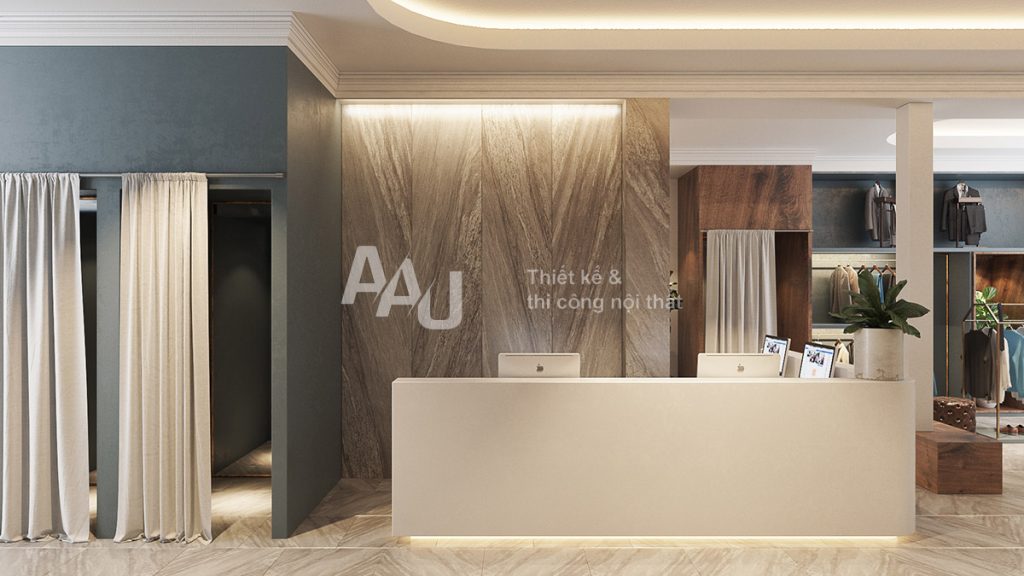 Thiết kế cửa hàng thời trang nam Mon Amie Q5