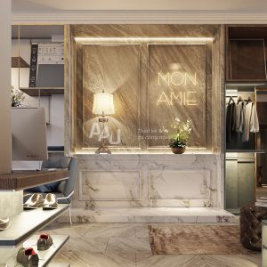 Thiết kế cửa hàng thời trang nam Mon Amie Q5