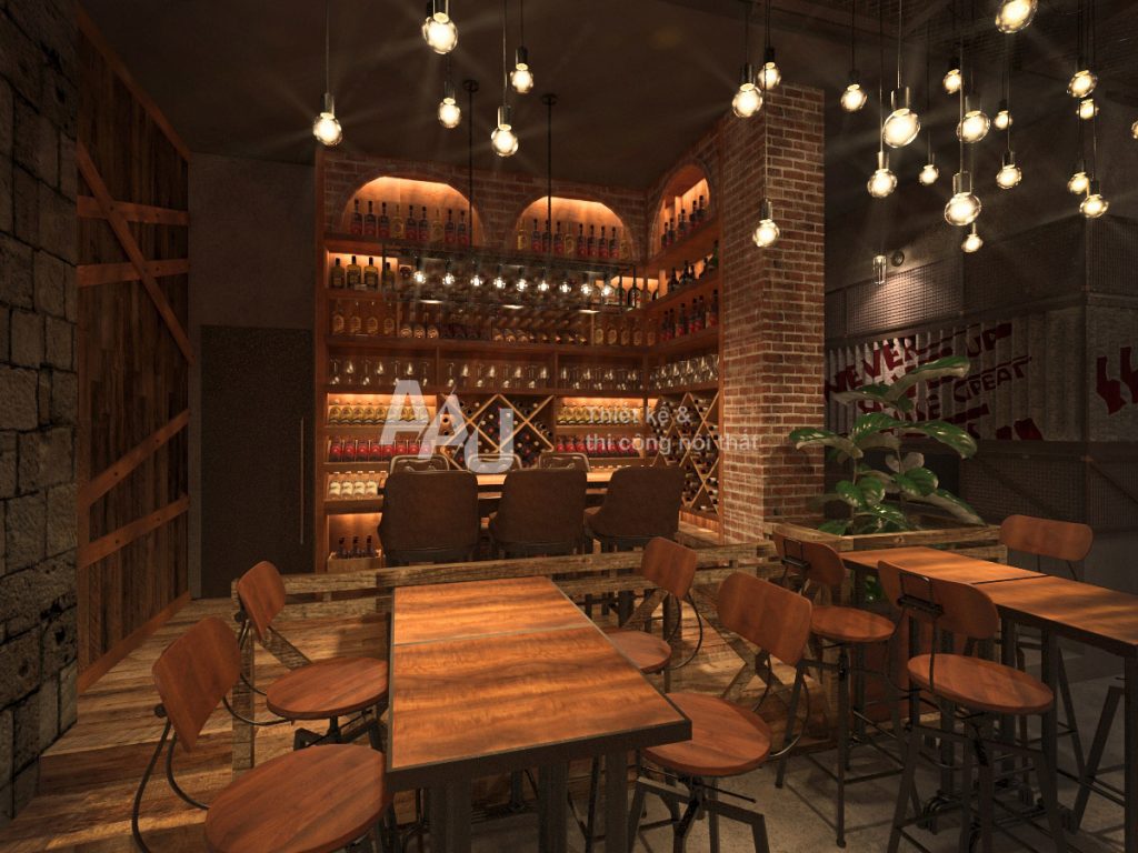 Thiết kế nhà hàng hầm rượu - The Vault Bar Q1