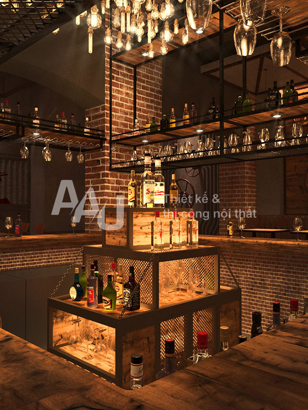 Thiết kế nhà hàng hầm rượu - The Vault Bar Q1