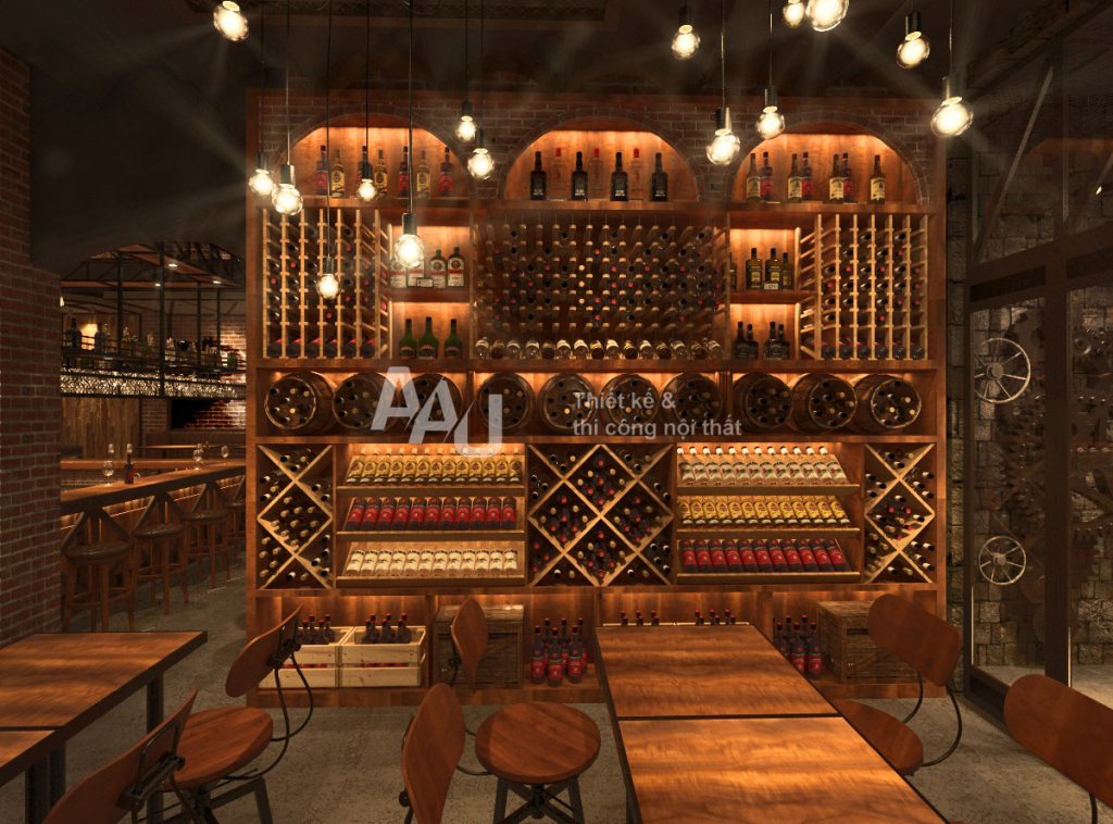 Thiết kế nhà hàng hầm rượu - The Vault Bar Q1