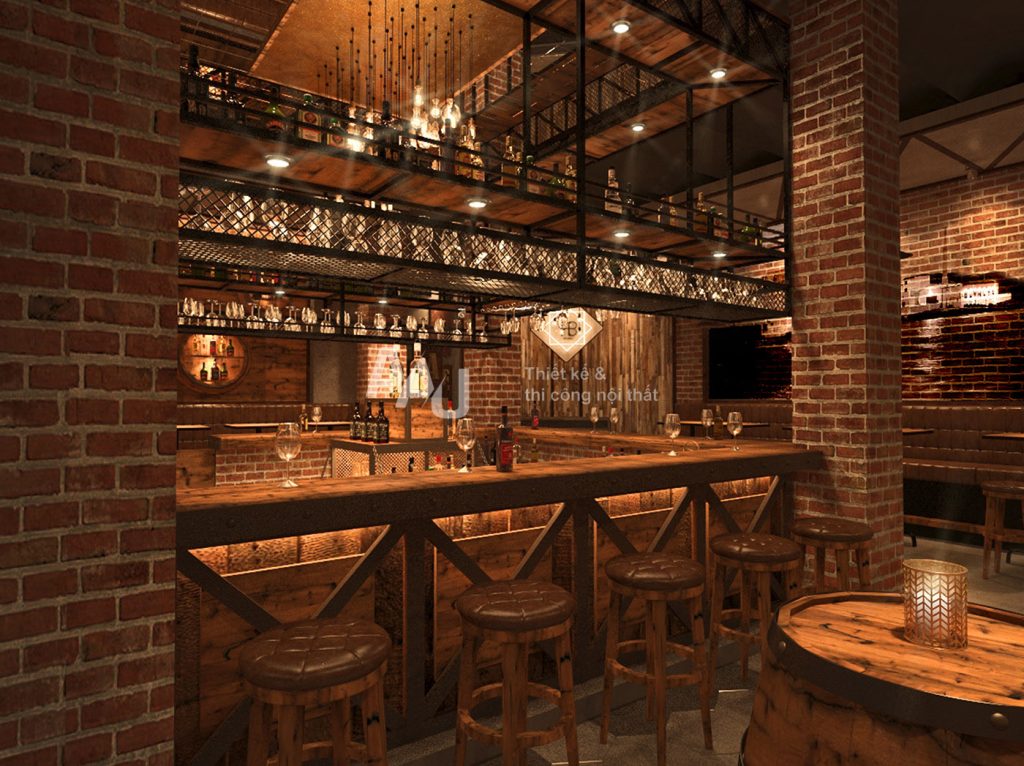 Thiết kế nhà hàng hầm rượu - The Vault Bar Q1