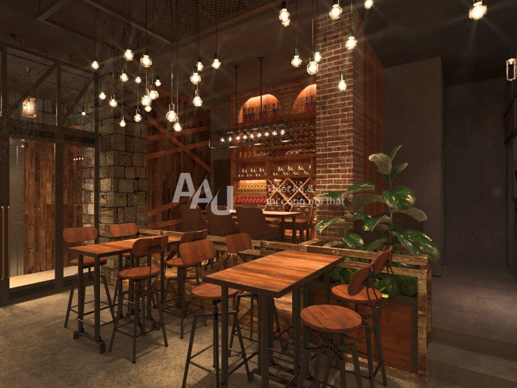 Thiết kế nhà hàng hầm rượu - The Vault Bar Q1