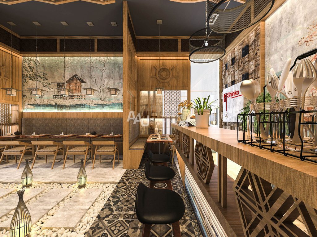 Thiết kế nhà hàng kiểu nhật - Shinko Restaurant