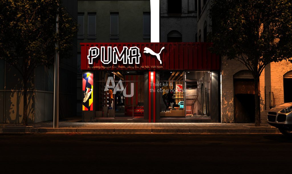 Thiết kế shop giày thể thao PUMA shop