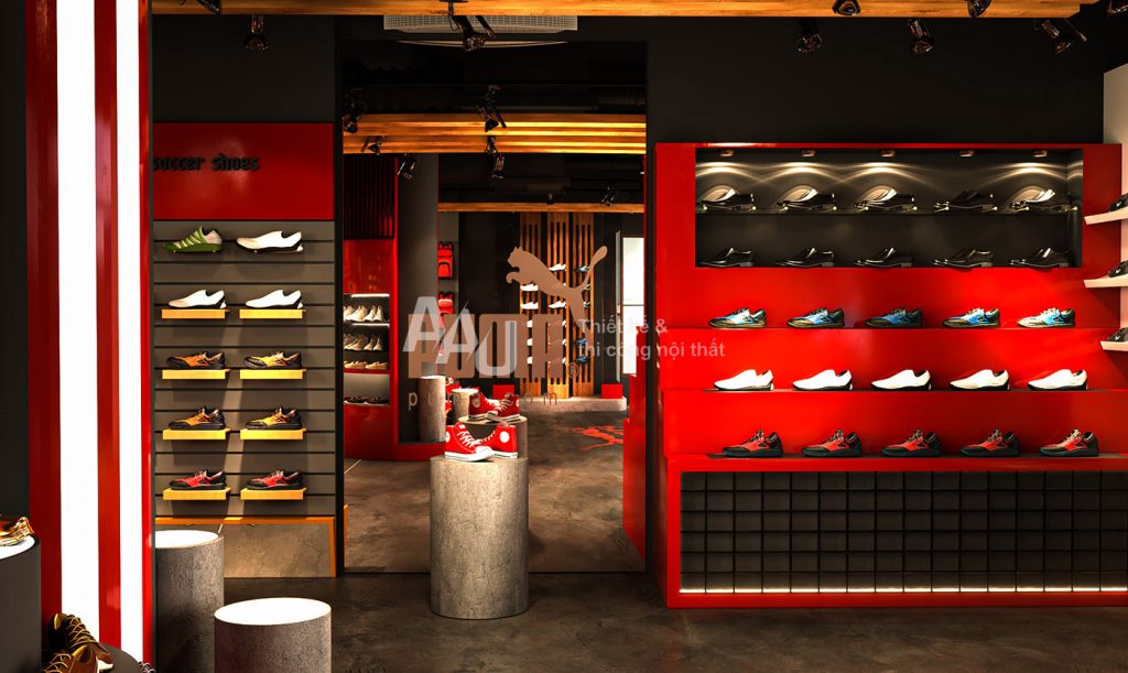 Thiết kế shop giày thể thao PUMA shop