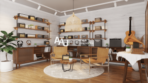 Thiết kế shop loa - Marshall Mid Centery