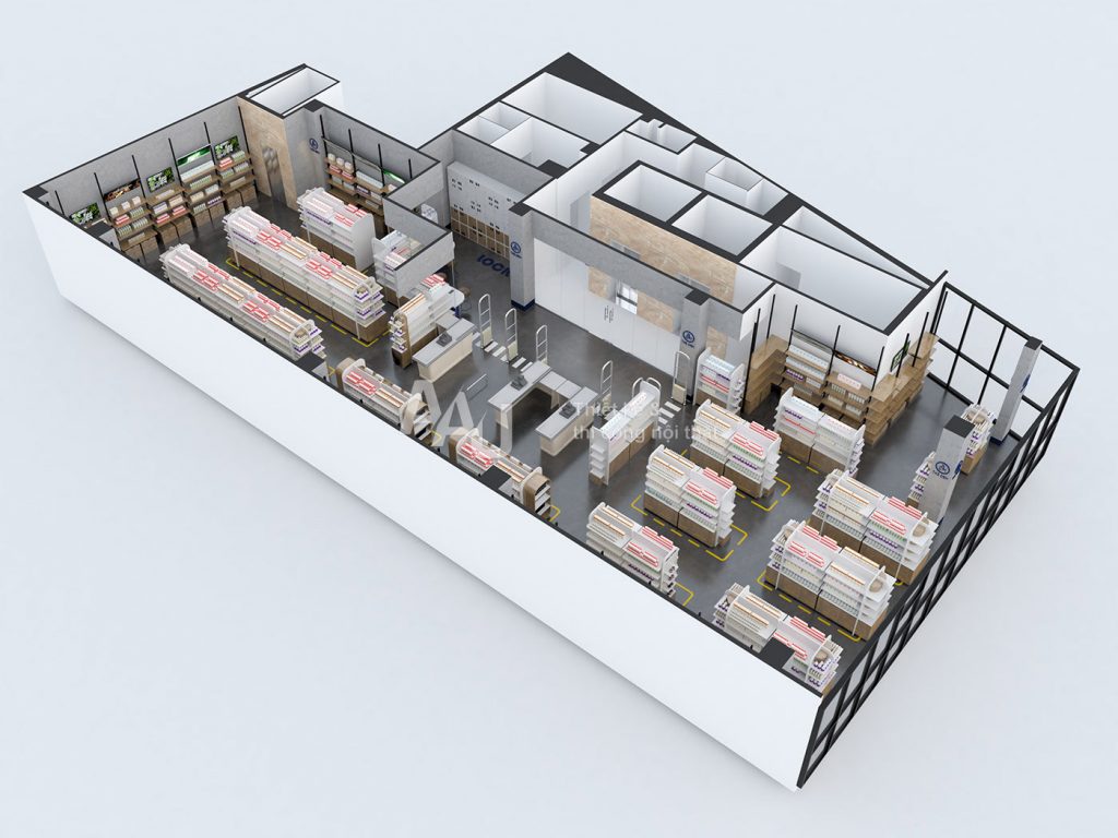 Thiết kế shop mỹ phẩm - Cosmetic Super Market