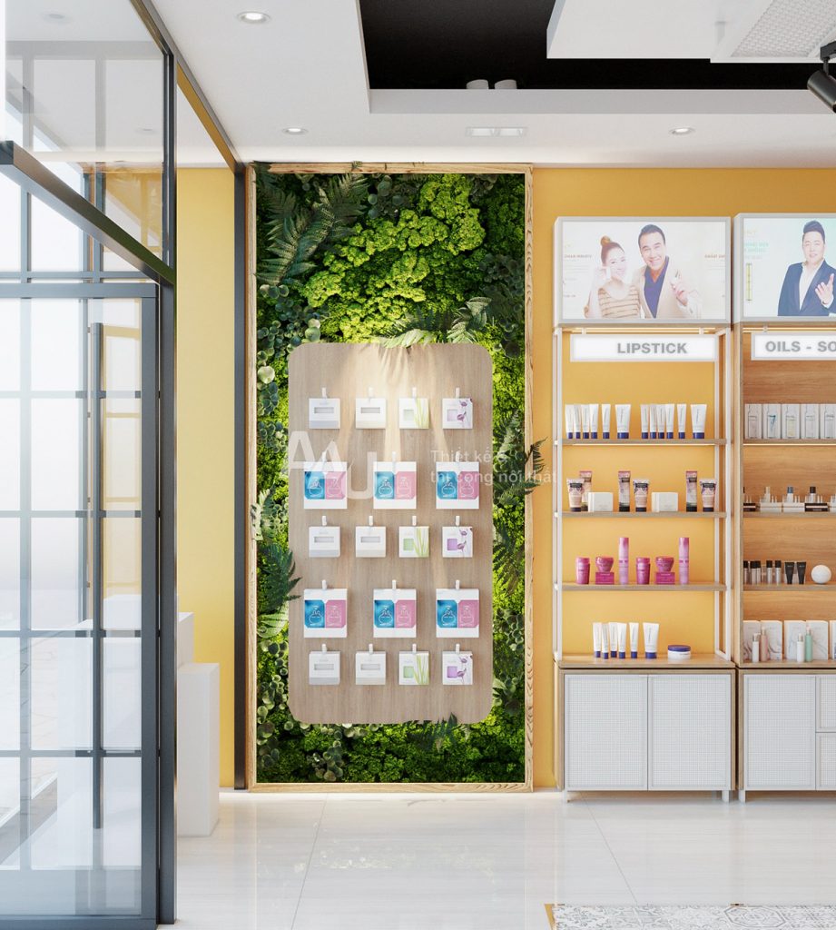 Thiết kế shop mỹ phẩm hiện đại