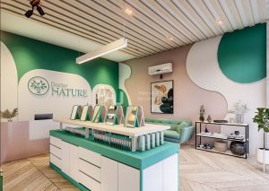 Thiết kế shop mỹ phẩm nhỏ đẹp