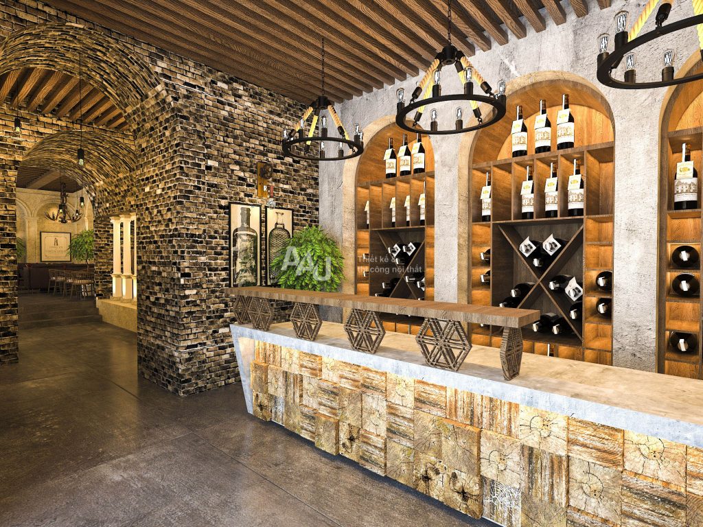 Thiết kế showroom rượu Dalat Wonder Wine Cave