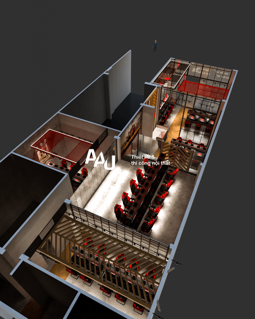 Thiết kế tiệm game Cybercore Gaming 2