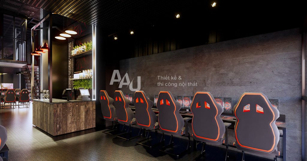 Thiết kế tiệm game Cybercore Gaming Q10