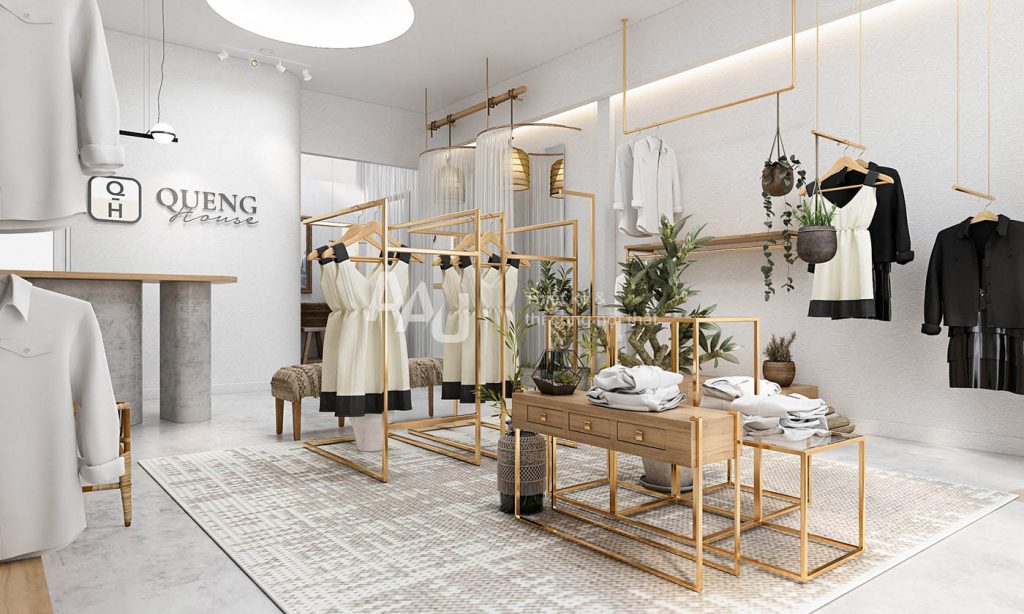 mẫu thiết kế shop quần áo