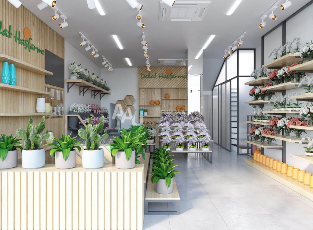 Thiết kế cửa hàng hoa tươi - Dalat Hasfarm