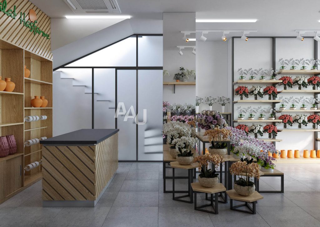 Thiết kế cửa hàng hoa tươi - Dalat Hasfarm