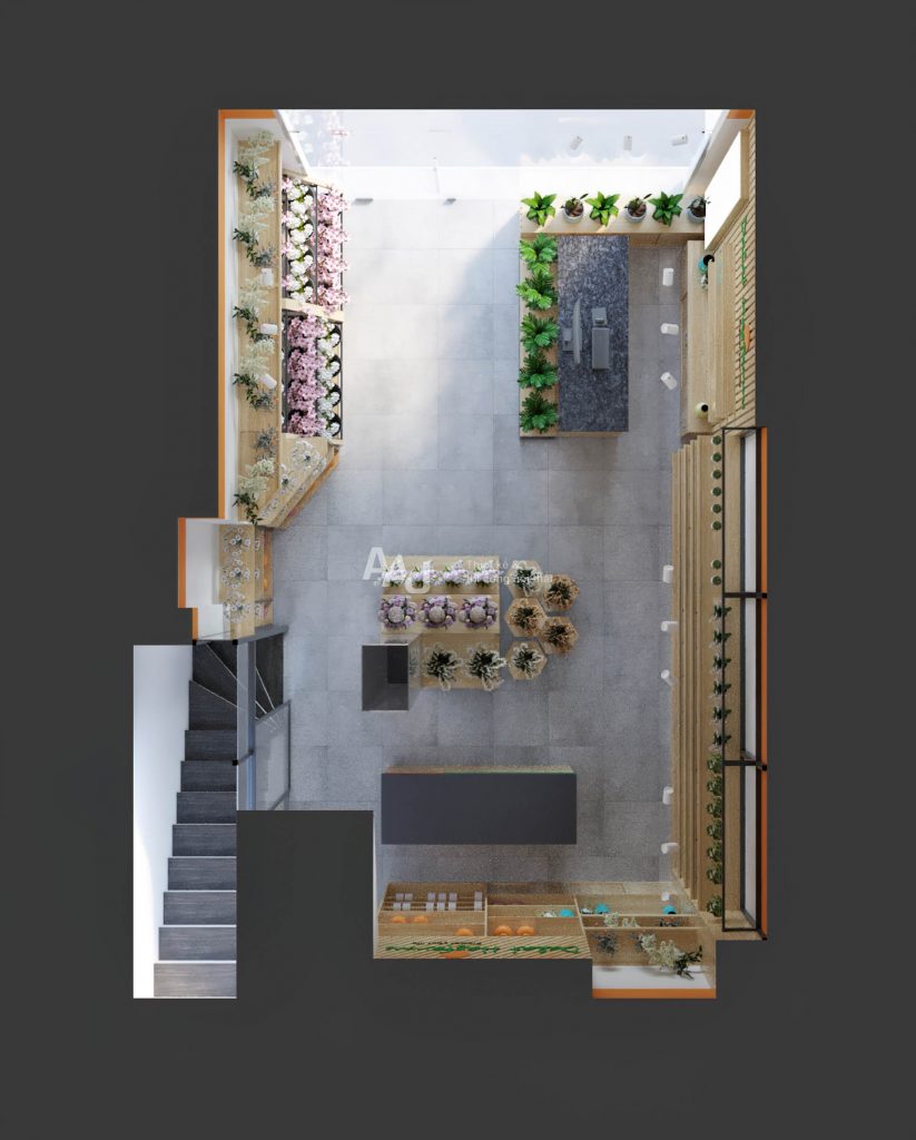 Thiết kế cửa hàng hoa tươi - Dalat Hasfarm