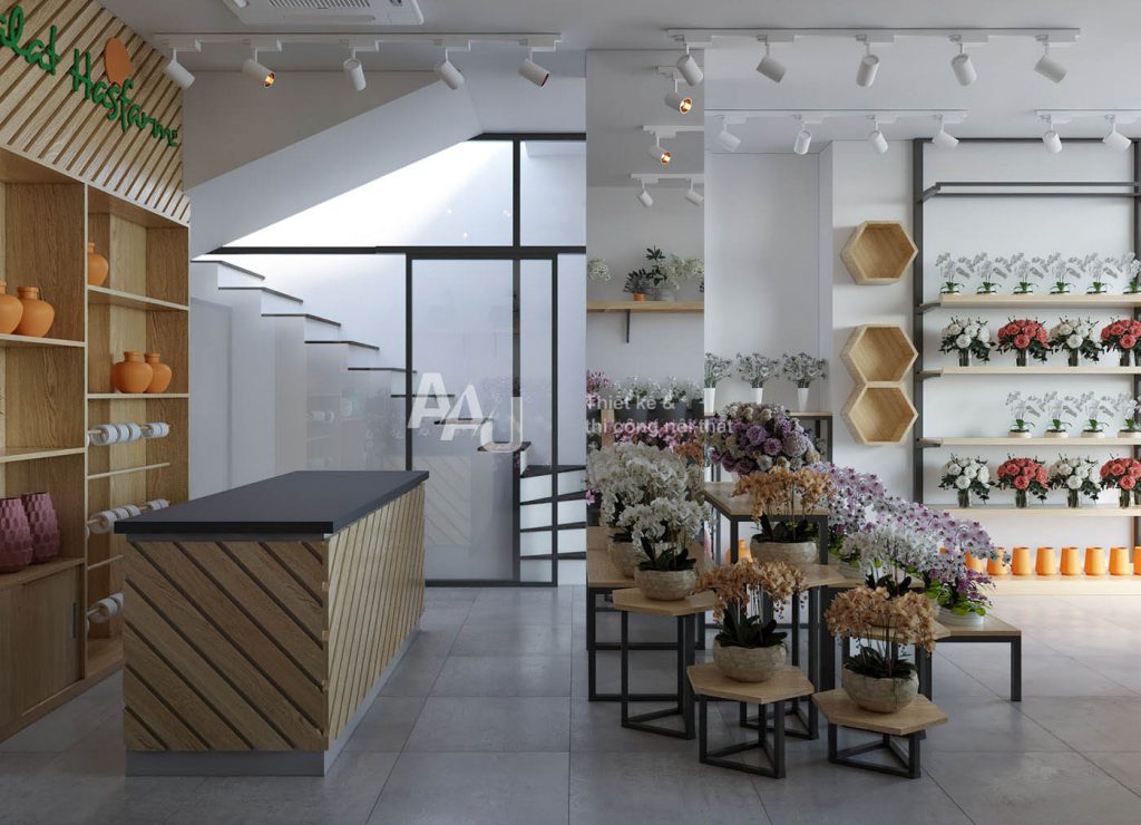 Thiết kế cửa hàng hoa tươi - Dalat Hasfarm
