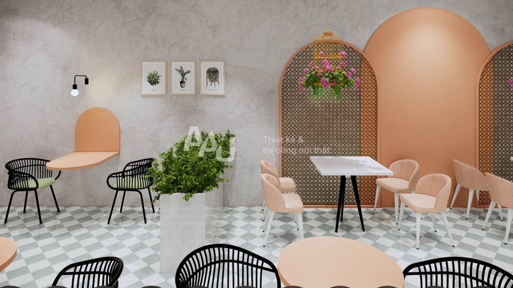 Thiết kế quán kem trà sữa Vivaldi Q2