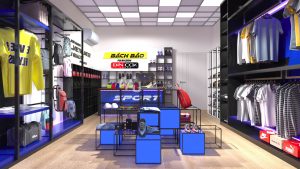 Thiết kế shop thời trang nam Bách Bảo - Dincox Sporty