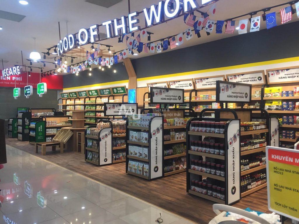 Thiết kế siêu thị We care - Food of the world