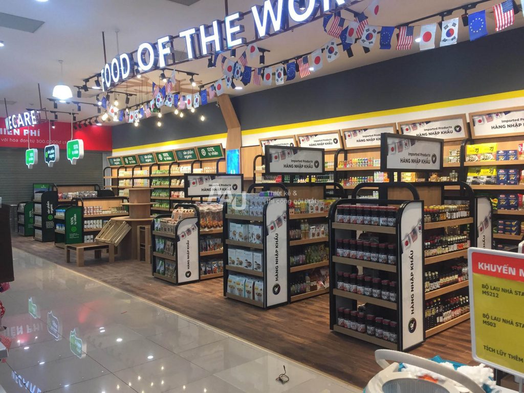 Thiết kế siêu thị We care - Food of the world