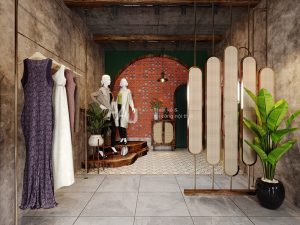 Lưu ý khi thiết kế shop quần áo phong cách Indochine