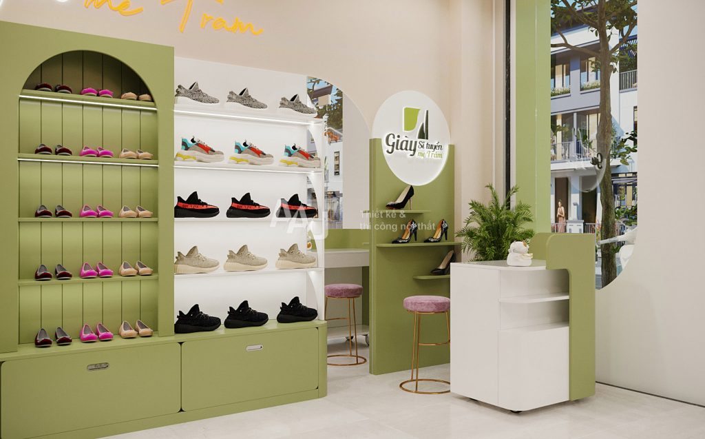 Mẫu thiết kế shop giày dép