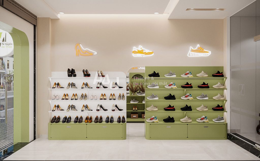 Mẫu thiết kế shop giày dép