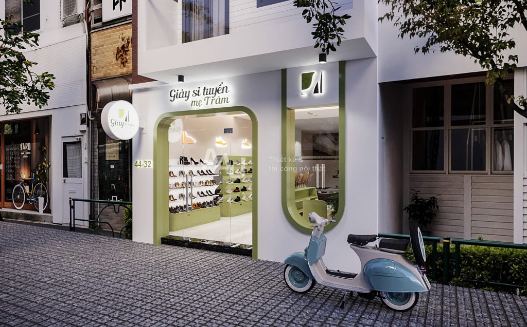 Mẫu thiết kế shop giày dép