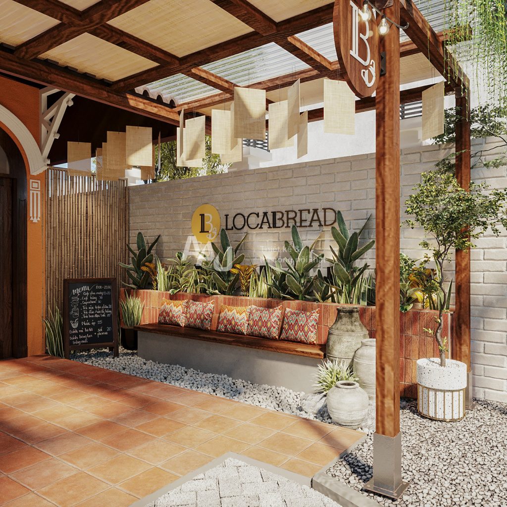 thiết kế quán cafe sân vườn