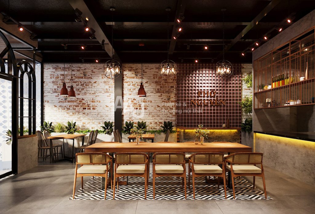 Phở Nguyens - bản thiết kế nhà hàng đẹp
