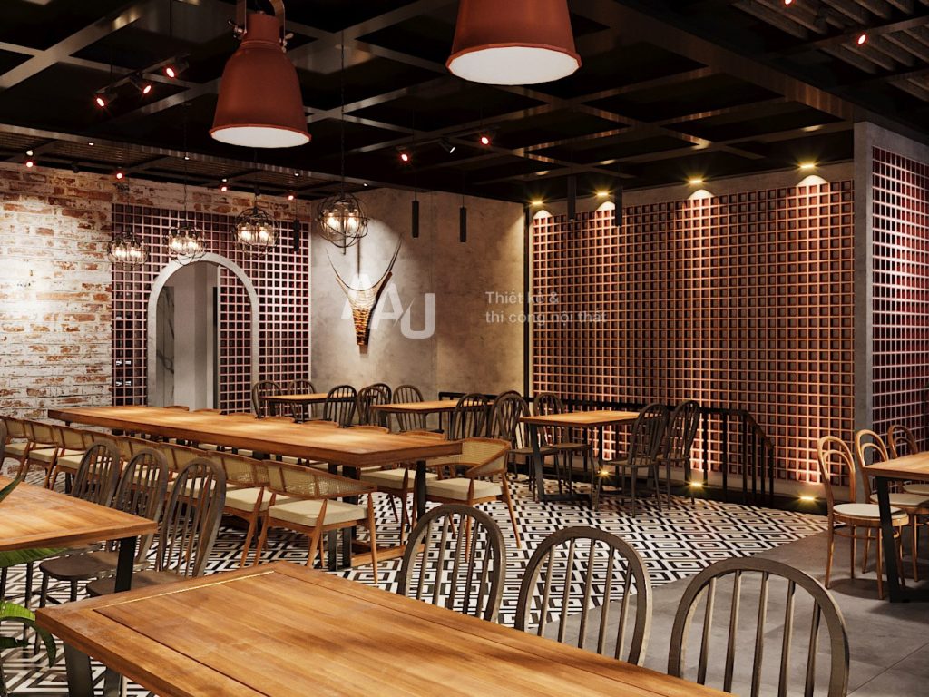 Phở Nguyens - bản thiết kế nhà hàng đẹp