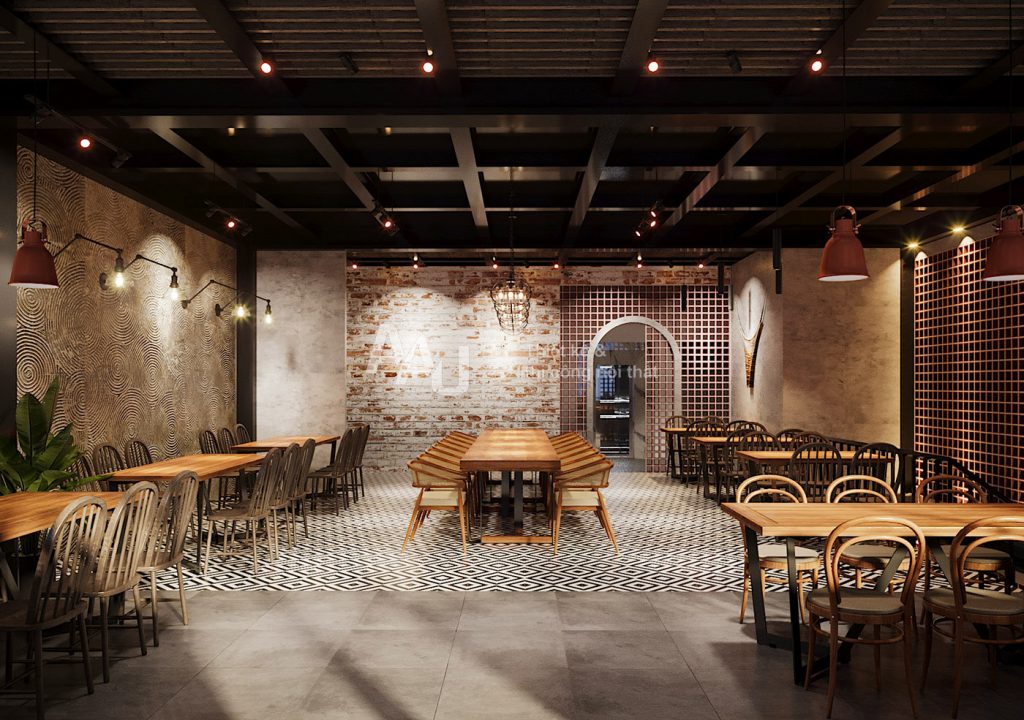 Phở Nguyens - bản thiết kế nhà hàng đẹp